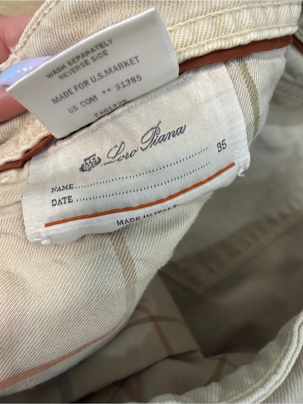 Loro Piana Light Gray/Taupe Slim Straight Women’s Jeans - Picture 3 of 4